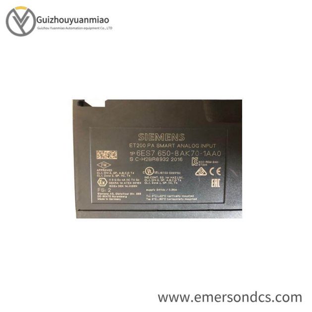 SIEMENS 6ES7650-8AK70-1AA0 Analog Input Module - Precision Control in Industrial Automation